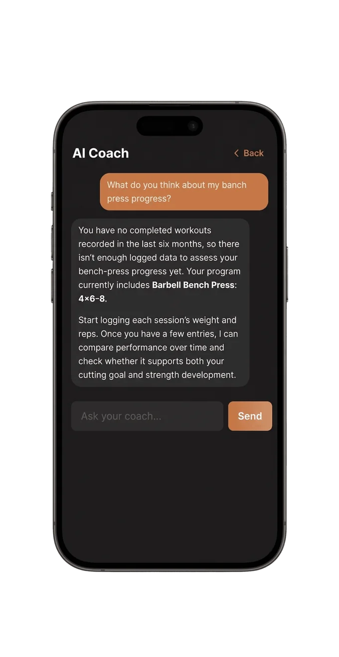 Chat with the AI coach